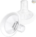 2pcs 13mm Soft Rim Flanges with 106 Degree Wider Opening Angle for Medela Breast Pump, PersonalFit, Freestyle, Maxflow, Freestyle Flex Swing Maxi Connector,Lansinoh Signature Pro
