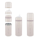 MILK & WATER All in One Baby Bottle & Baby Formula Dispenser On The Go, 9oz - Keeps Water Warm & Formula Fresh - Baby Formula Mixing Bottle with Anti Colic Nipple - Leak-Proof - 3+ Months (Pink)