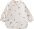 GZMM Waterproof Baby Bibs,Infant Toddler Long Sleeve Feeding Bib With Food Catcher,Easy Clean & Washable