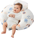 Nursing Pillow for Breastfeeding & Bottle Feeding –Breastfeeding Pillow with Adjustable Waist Strap, Feeding Pillow for Tummy Time,Removable Cotton Cover for Mom & Baby Comfort (Polka)