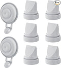 6 PC Duckbill Valves and 2 PC Silicone Diaphragms Compatible with Momcozy M9 Replacements Parts, Replace Mom Cozy M9 Pump Parts, Momcozy Mobile Flow Breastfeeding Accessories