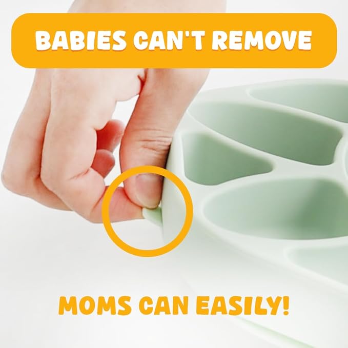 Baby Plates with Suction - Self-Feeding Tools for Baby - Made in Korea - Suction Plates Feeding Essentials - Ideal Baby Food Plates - Perfect Design for Toddlers (Pink, Bear Claw)