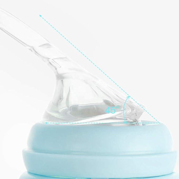 POTATO Baby Bottles PPSU Baby Feeding Bottle 10 oz Anti-Colic Bottles with Silicone Nipples Breastfeeding Bottles for Babies & Toddlers - Blue