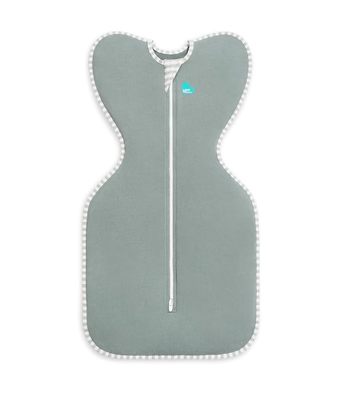 Love to Dream Swaddle UP, Baby Sleep Sack, Self-Soothing Swaddles for Newborns, Get Longer Sleep, Snug Fit Helps Calm Startle Reflex, New Born Essentials for Baby, 1.0 TOG, 13-19 lbs, Deep Olive