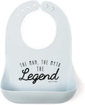 Baby Bib for Eating by Bella Tunno, Waterproof Silicone Bib with Large Food Catcher, Adjustable Fit for Babies 4-12 months & Toddlers 1-3 Years, Boys & Girls, Lil Hangry