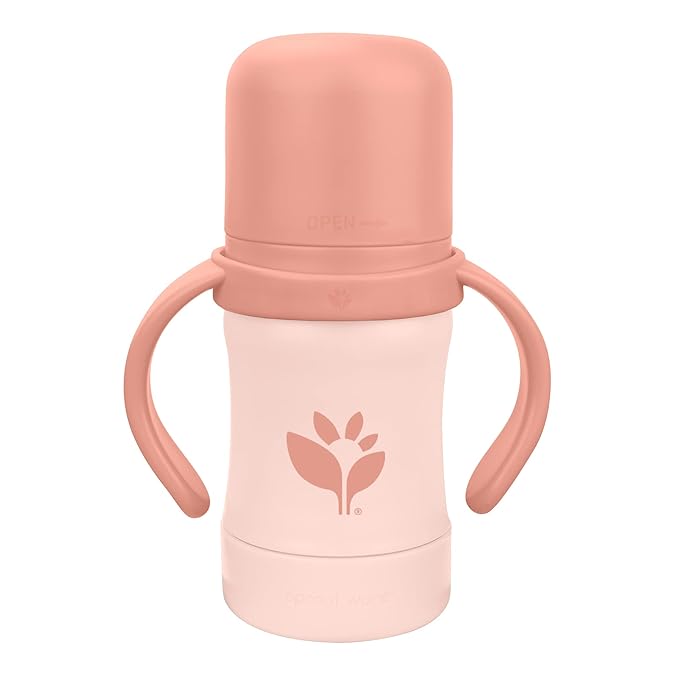 Green Sprouts® Sprout Ware® Sip & Straw 6oz., 6mo+, Plant-plastic, Platinum-cured Silicone, Dishwasher Safe, Grows with Baby, Tested for Hormones