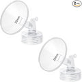 2pcs 22mm Flange Compatible with Spectra S1 S2 9 Plus Synergy Gold Ameda MYA Motif Luna Breast Pump, Replacement to Spectra Pump Parts, Breast Pump Shields 22mm Replace S1 S2 Parts