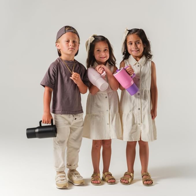 HydroJug Kids - 20 oz Insulated Kids Water Bottle with Flip Straw & Handle | Leak-Proof & Durable | Perfect for School, Sports, Lunch, Travel & Camp, Camo