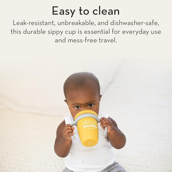 Bella Tunno Sippy Cup, Set of 2 Silicone Training Cups with Transition Handles for Infants, Toddlers & Kids, Babies 6-12 Months & Toddlers 1-3 Years, Boys & Girls, Little Lady & Buttercup, 8 oz