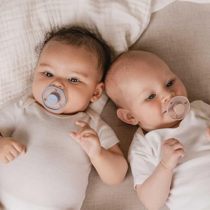 Emulait Baby Pacifier (2 Pack): 0-6 Months - Rose