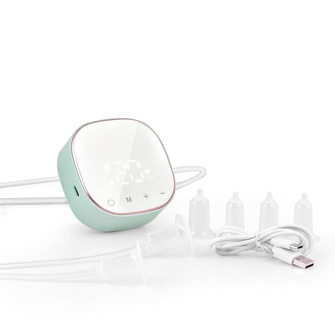Electric Nipple Corrector for Flat or Inverted Nipples, Rechargeable Nipple Puller Sunken and Shy Nipples 6 Corrector Covers for Women Girl