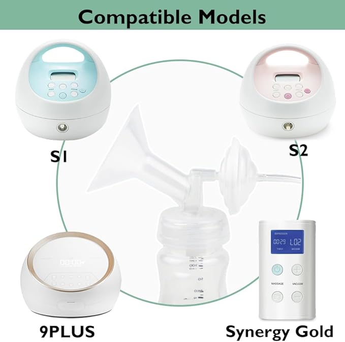 2pcs 26mm Flange Compatible with Spectra S1 S2 9 Plus Synergy Gold Ameda MYA Motif Luna Breast Pump, Replacement to Spectra Pump Parts, Breast Pump Shields 26mm Replace S1 S2 Parts
