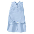 HALO 100% Cotton Sleepsack Swaddle, 3-Way Adjustable Wearable Blanket, TOG 1.5, Baby Blue, Newborn, 0-3 Months