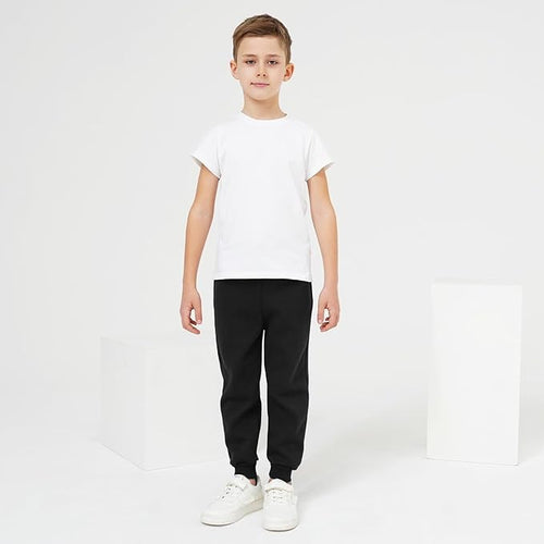 3 Pack Boy's and Girl's Fleece Pull on Jogger Sweatpant with Pockets and Drawstring 2-13 Years