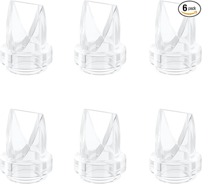 6pcs Duckbill Valves Compatible with eufy S1 Pro/S1/E10/E20 Wearable Breast Pump, Replace for eufy Pump Original Parts Duckbill Valve, Leak-Proof and Dust-Proof Breast Pump Replacement Parts