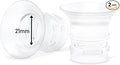2pcs 21mm Flange Insert Compatible with eufy S1 Pro/S1/E10/E20, Fit for Momcozy M9/M6/M5/S12 pro Breast Pump, Replace for Spectra/Medela/MomMed/eufy/Lansinoh/Elvie with 24mm Flange/Shield