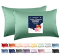 Deep Dream 100% Cotton Toddler Pillowcases Set of 2, 13x18 Inches Fits Baby Pillow Sized 12x16, 13x18, 600 Thread Count Cotton Small Travel Kids Pillow Case with Envelope Closure, Forest Green