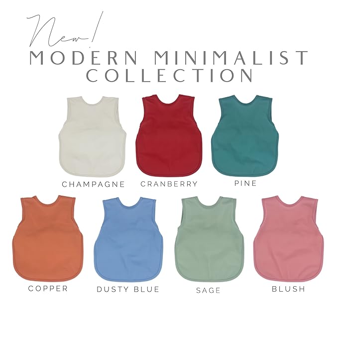 BapronBaby Minimalist Copper Bapron - No Neck Tie Safer Bib for Baby & Toddler - Soft Waterproof Stain Resistant - Machine Washable - Sz Baby/Toddler 6m-3T