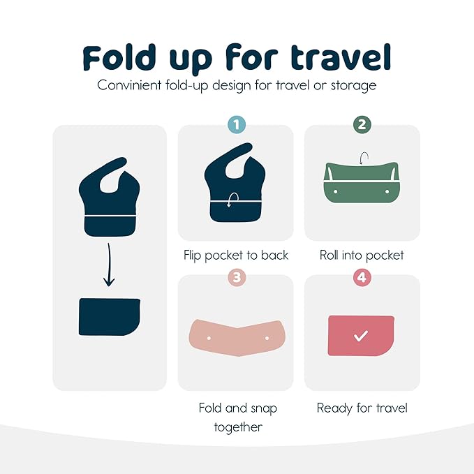 Tiny Twinkle Mess Proof Baby Bibs for Eating – Waterproof, Wipeable Toddler Bibs with Pocket – Baby Food Bibs for Girls & Boys(3 Pack,Blush, Burgundy)