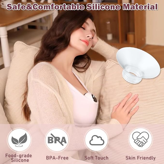 Flange Insert 15/17/19mm 6pcs Compatible with Momcozy M5/M9/M6/S12 Pro/V1 Pro/V2 Pro,for Spectra/Medela/MomMed/eufy/Lansinoh/Elvie Breast Pump, Fit for 24mm Flange/Shield of Most Pumps,