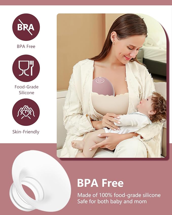 Flange Insert 20mm for Momcozy M9 M6 M5 V1 Pro V2 Pro S12 Pro S9 Pro, Compatible with Medela/Elvie/Spectra/Willow Go/eufy/Lansinoh Breast Pump, Breastfeeding Essential Kit, 2PCS