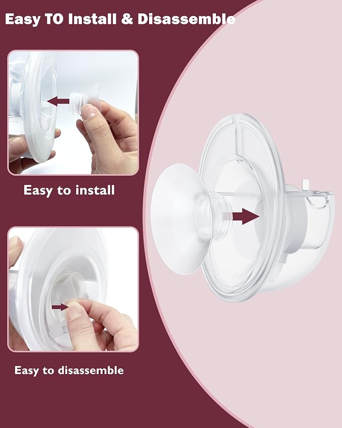 Flange Insert 2PCS 18mm Compatible with Momcozy M9/M6/M5/S12 Pro/V1 Pro/V2 pro, Spectra/Medela/Elvie/NCVI/TSRETE/eufy/Lansinoh/Paruu/MomMed Breast Pump 24mm Shields/Flanges (2pcs-18mm)