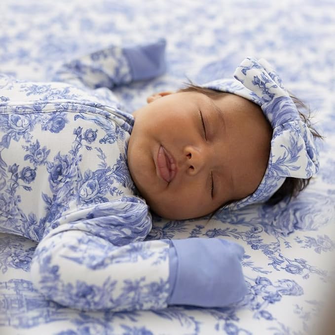 Posh Peanut Convertible Baby Sleepers - Girls Footless Baby Pajamas with 2 Way Zipper for Easy Diaper Changes