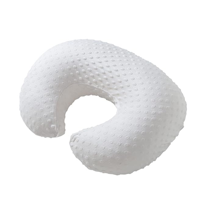 Baby Nursing Pillow and Body Positioner with Premium Slipcover for Breastfeeding for Baby Boys and Girls, Feeding Pillow with Breathable Comfortable Pillowcase (Cloud Dancer)