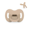 Color Essence SX PRO Silicone Baby Pacifier 1Pk, Made with 100% Soft Silicone, Baby Essentials Perfect for Breastfeeding Babies, Designed in Spain, 6-18 Mths, Irish Cream