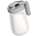 Momcozy Breast Milk Pitcher, Resistant to Heat and Cold Abrupt Temp Swings, No Leak Glass Breast Milk Fridge Storage Container with Wide Mouth, Fast Baby Formula Maker, Breastfeeding Essentials, Grey