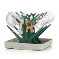 haakaa Baby Bottle Drying Rack, Space Saving Bottle Drying Tree for Bottles/Pump Parts/Pacifiers and Other Baby Essentials, Easy-Store Dryer Rack Great for Home & Travel, BPA Free (Forest Green)