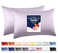Deep Dream 100% Cotton Toddler Pillowcases Set of 2, 13x18 Inches Fits Baby Pillow Sized 12x16, 13x18, 600 Thread Count Cotton Small Travel Kids Pillow Case Covers with Envelope Closure, Lavender