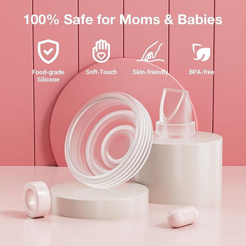12PCS Mom cozy Breast Pump Replacement Parts, 8Pack Silicone Duckbill Valve & 4Pack Silicone Diaphragm Compatible with Momcozy M5 Wearable Breastpump, M5 Pump Parts Breastfeeding Essential Accessories