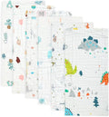 FOOK FISH Muslin Burp Cloths Cotton Burping Cloth 20'' X 10'' Pack of 6 for Baby Spit Up Cloths for Newborn,Absorbent,Soft,Large,6 Layers,Baby Burp Rags,Unisex,for Boys and Girls