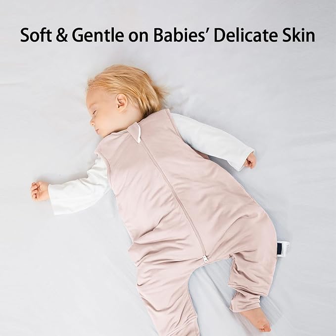 BubblePanda Rayon Made from Bamboo Toddler Sleep Sack with Feet 0.5 Tog Ultra Soft Toddler Sleeping Sack 3t-4t Baby Sleep Bag Walker Wearable Blanket with Legs 2-Way Zipper Lightweight