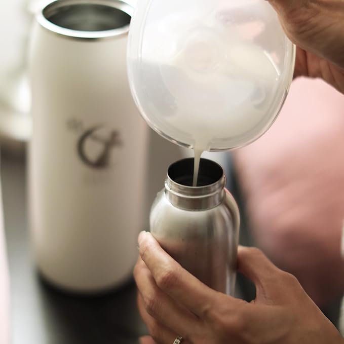 CERES CHILL OG Breastmilk Chiller Bundle with Straw Lid & Infuser – 12–34oz Portable Breast Milk Cooler & 2 Storage Bottles with Universal Pump Adapters – Color, Per My Last Email Steel