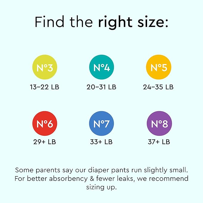 LILLYDOO Diaper Pants Toddlers - Size 3 (13-22 lbs), Monthly Supply (174 Count), Skin-Friendly, Ultrasoft, Chlorine-Free, Snug Fit & Absorbent Pull On Diapers