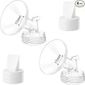 4pack Breast Pump Parts, 2pcs 17mm Flange and 2pcs Duckbill Valves for Spectra/Motif Luna/Amada MYA Breast pumps Parts, for Spectra S2 S1 9 Plus Parts, Replace to Spectra Flange Spectra Duckbill Valve
