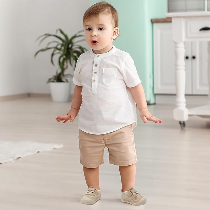 LeIsfIt Baby Shoes Girls Boys First Walking Shoes Infant Sneakers Crib Shoes Lightweight Non-Slip Shoes