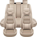 Car Seat Covers for kia Sedona 2003-2021 | 5-Seats Seat Covers, Waterproof Seat Protectors, Automotive Seat Covers (Full Set with Pillow,Beige)