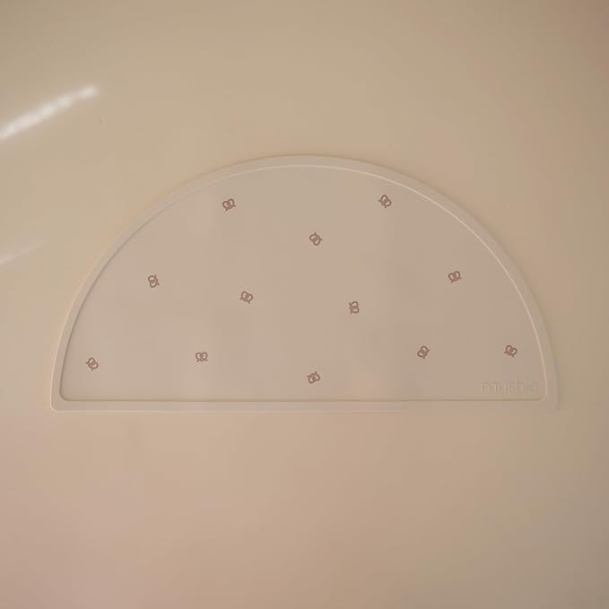 mushie Silicone Placemat for Kids | BPA-Free Non-Slip Design (Pretzel)