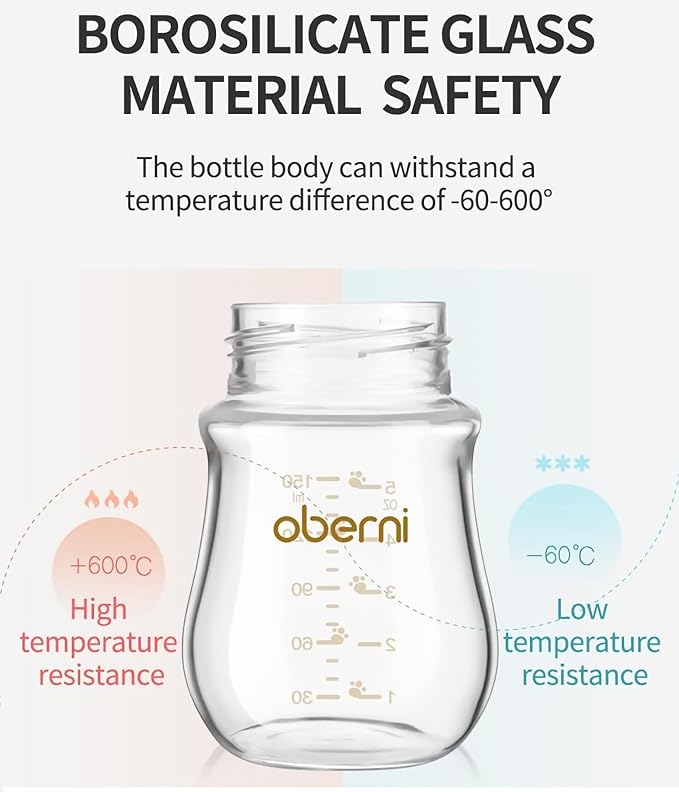Glass Baby Bottles,Anti Colic Breastfeeding Bottle with Natural Response Nipple Size S,Wide Neck Slow Flow Baby Bottle for Baby,Newborn,Preemie 0-3 0-6 Month,BPA Free (Pink, 2 Pack, 4 Ounce)