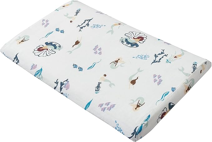 Nest Designs Toddler Pillow with Bamboo Viscose Pillowcase - Splish Splash, Medium