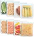 (re) zip Gallon Reusable Bags | BPA-Free, Food Grade, Leakproof, Freezer and Dishwasher Safe | Holds 16 Cups / 128 Fl Oz | 8-Pack (Clear)