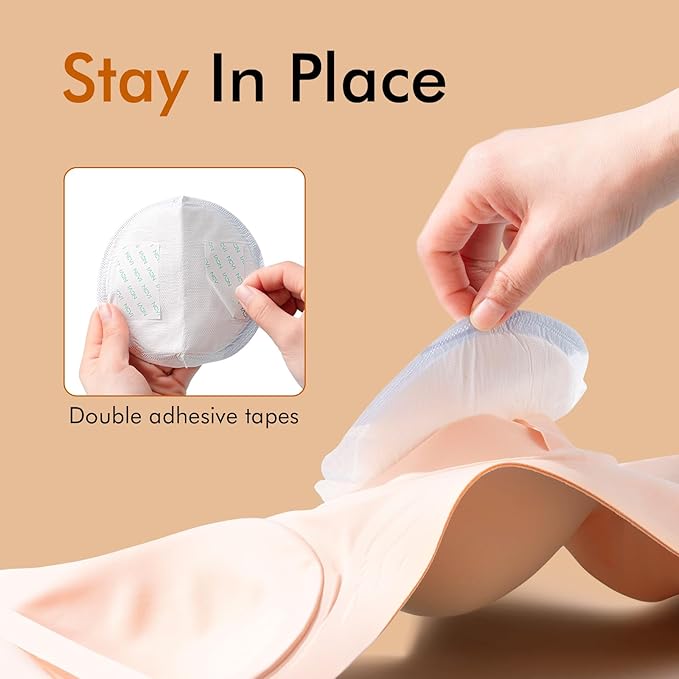 NCVI Disposable Nursing Pads, Breastfeeding Pads for Leaking Milk, Stay Dry & Ultra Absorbent, Breast Pads with Leak-Proof Design, Nipple Pads Thin and Soft, 80 Count