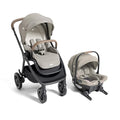 Joie Kava 3-in-1 Stroller and Mint Latch Car Seat Travel System with Reversible Seat, All-Wheel Suspension, and Flex in-Seat Comfort (Dove)