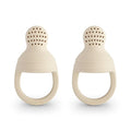 mushie Silicone Baby Fresh Fruit & Food Feeder Pacifier | 6 Months+ (Shifting Sand)