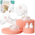 BPA-Free Breast Pump Replacement Parts: 2 Piece 27MM Flange & Valve Kit Compatible with Spectra S1/S2/9 Plus (Not Original Spectra Accessories)