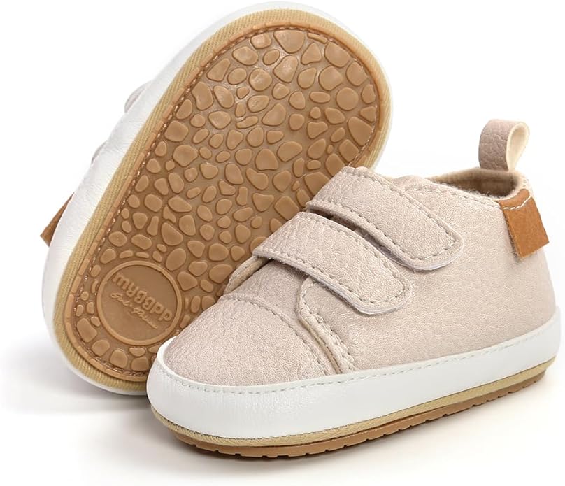 Clowora Baby Boys Girls Shoes Non-Slip Rubber Sole Sneakers Infant First Walking Toddler Crib Shoes Newborn Loafers Flats.