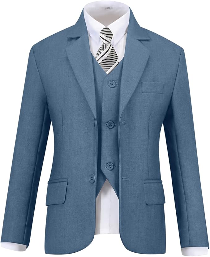 Visaccy Boys Suits Slim Fit Dress Clothes Ring Bearer Outfit